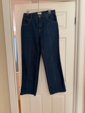 Victoria Beckham Dark Blue Straight-Leg Jeans